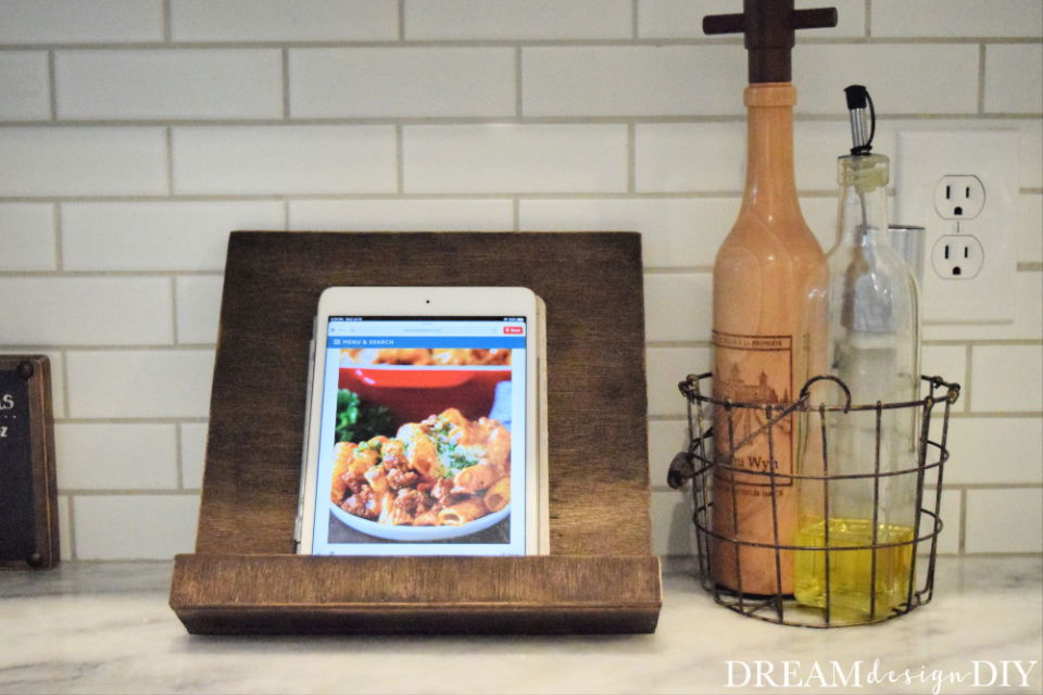 DIY Tablet Cookbook Stand 