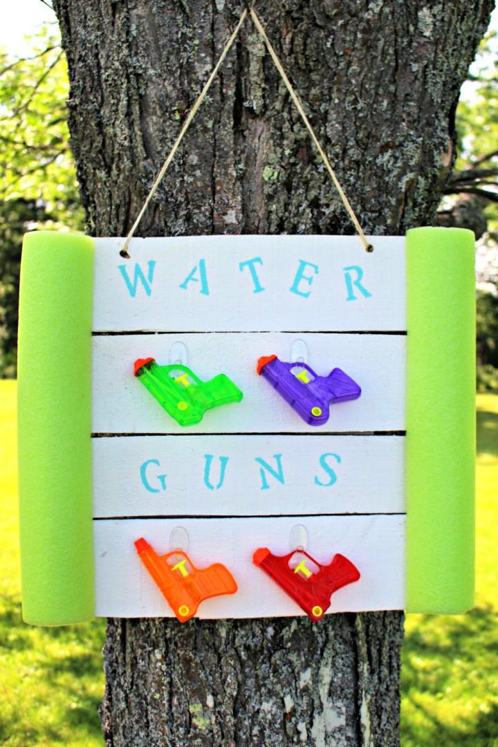 DIY Water Gun Rack