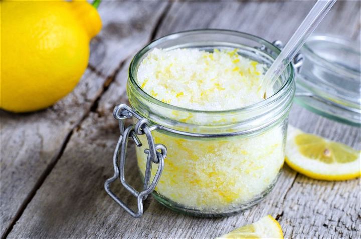 DIY Honey Lemon Salt Hand Scrub