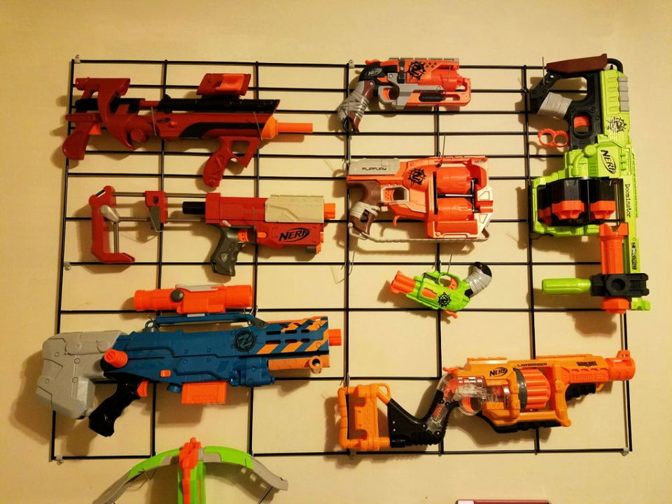 Nerf Gun Wall Display Design