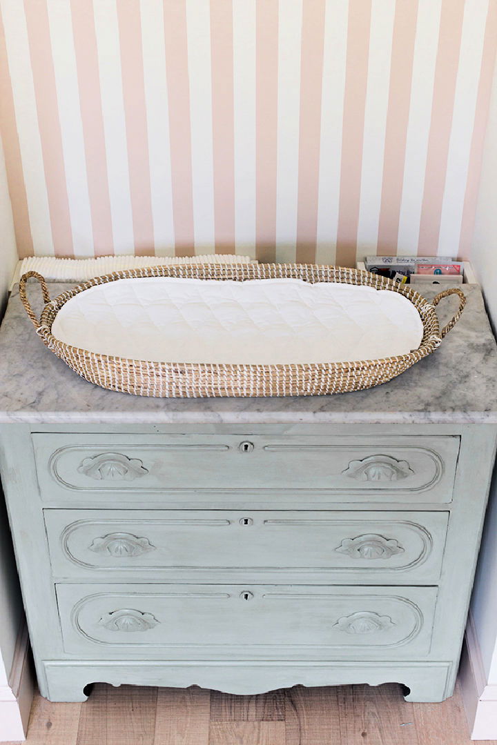 Nursery Changing Station with Hidden Storage