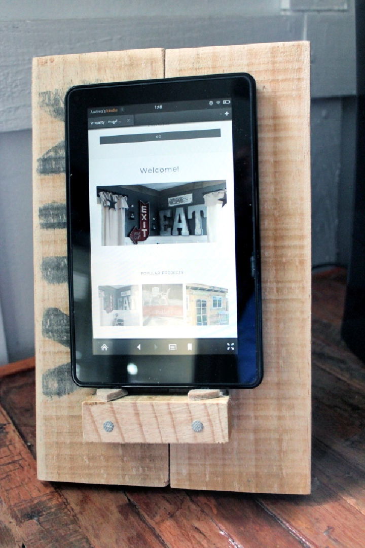 Rustic Tablet Stand for the Kitchen