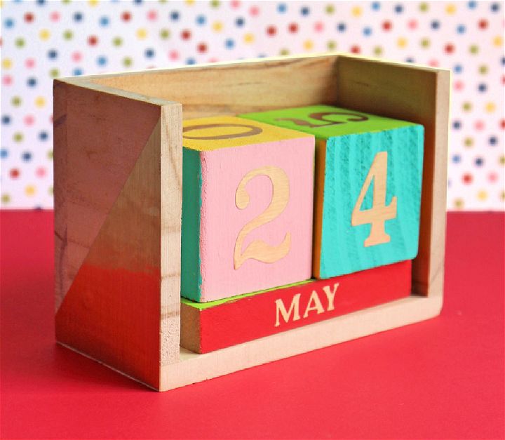 Wood Block Perpetual Calendar