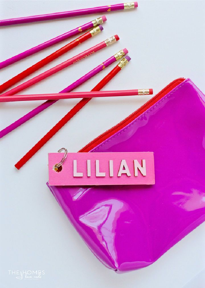 DIY Wooden Name Key Chains