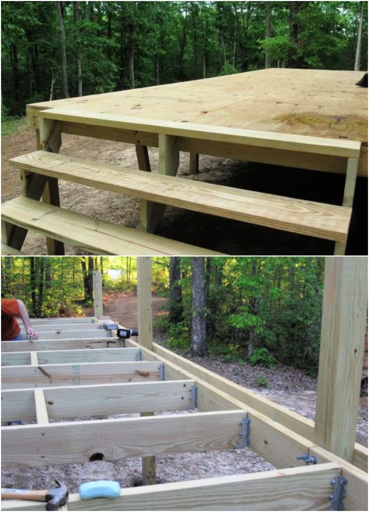 DIY Raised Deck on Uneven Ground