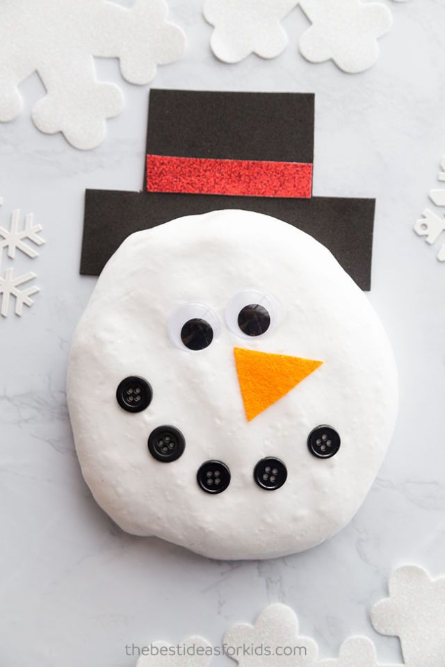 Awesome DIY Fluffy Snowman Slime