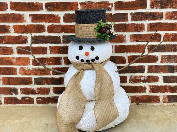 Homemade Fabric Snowman