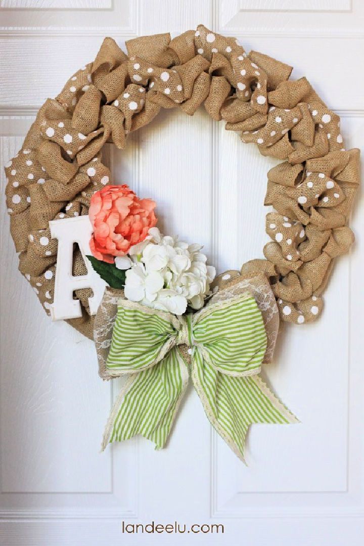 Making a Burlap Wreath for Front Door