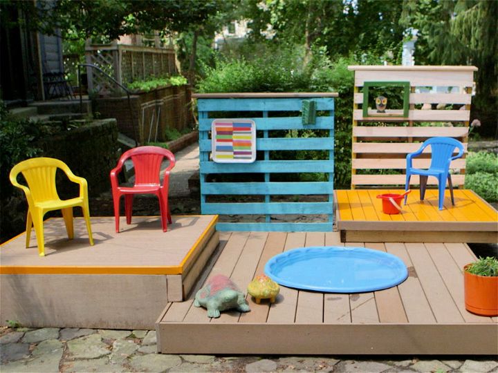 Multilevel Deck for a Kiddie Pool