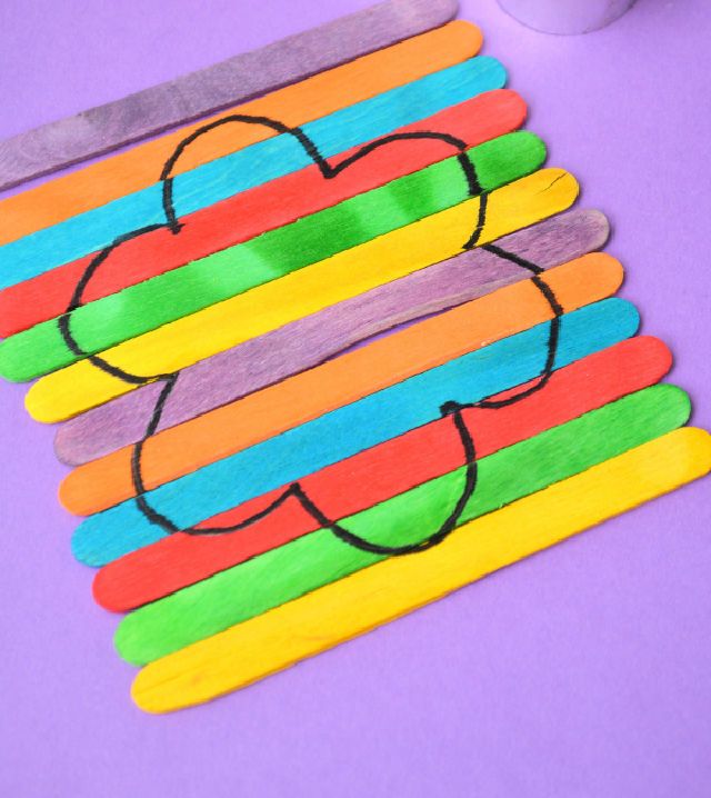 Popsicle Stick Cookie Cutter Puzzle