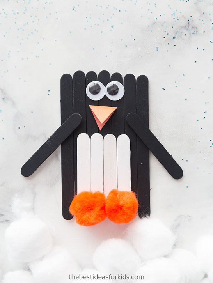 Popsicle Stick Penguin Craft