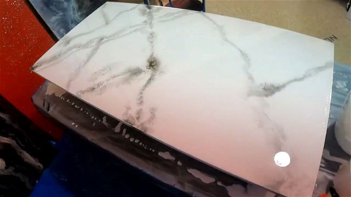 DIY Epoxy White Marble Countertop