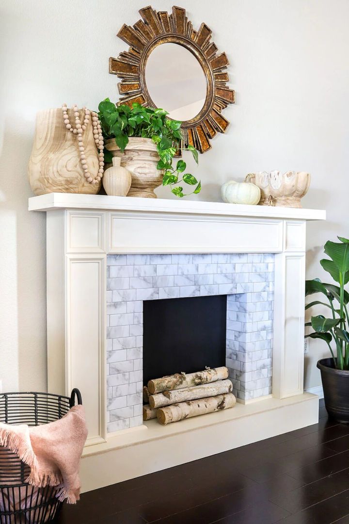 DIY Faux Fireplace with Smart Tiles
