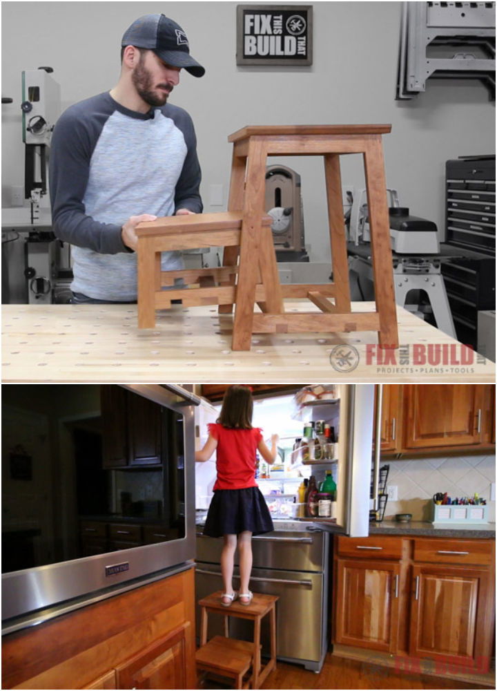 DIY Step Stool with 3 in 1 Nesting Feature