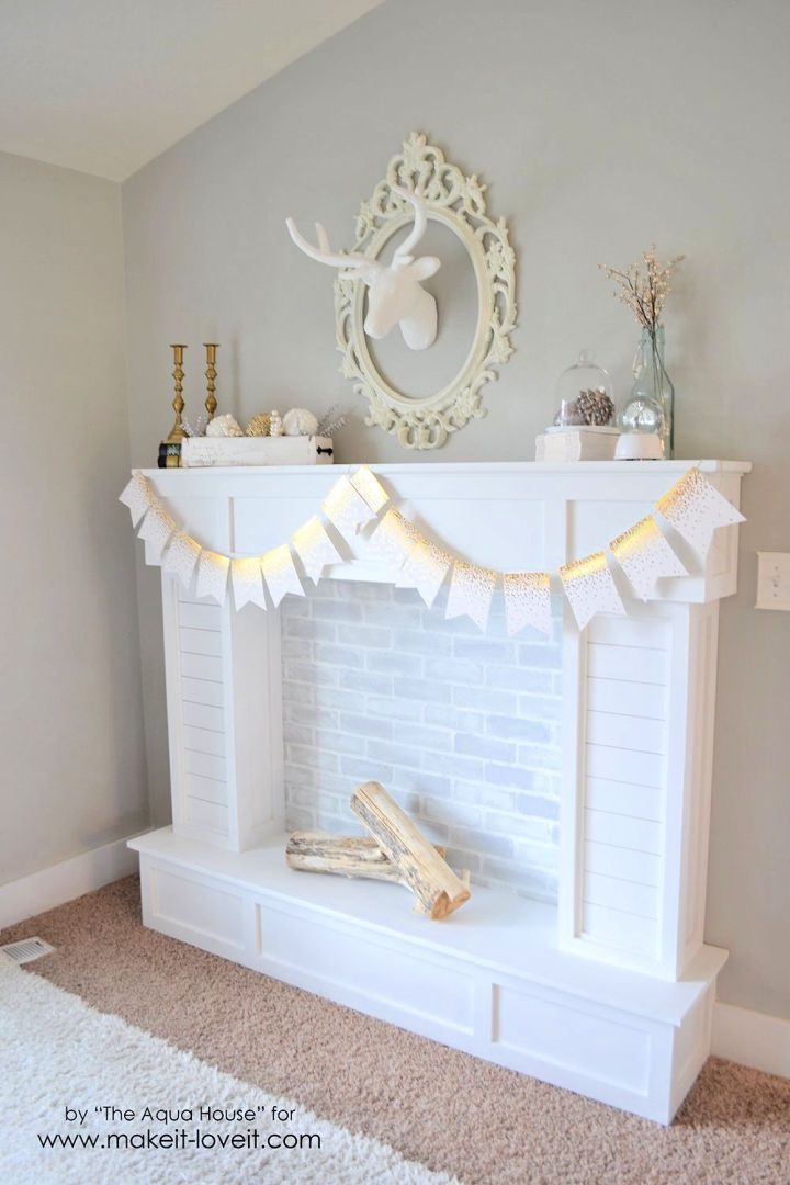 Make Faux Fireplace with Hearth