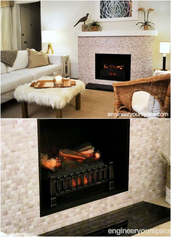 Faux Fireplace with Mantel