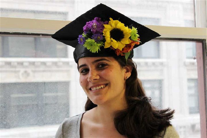 Floral Crown Graduation Cap Decoration