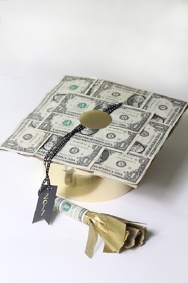 Graduation Cap Made of Money