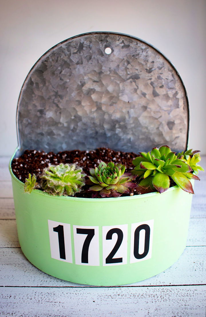 House Number Succulent Planter