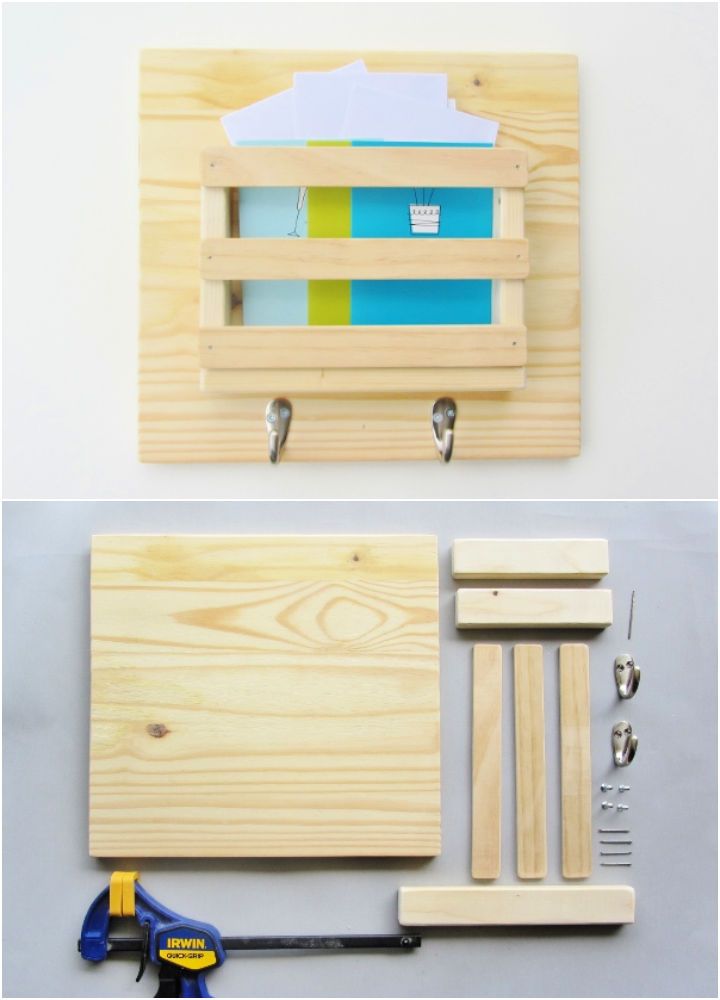  Modern DIY Wooden Mail Organizer