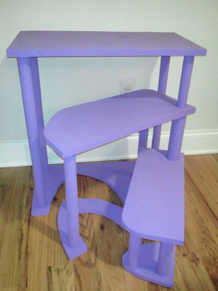 Narrow Transformable Spiral Step Stool From Scrap Wood