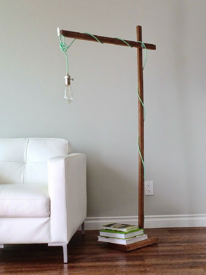 DIY 1x2 Wooden Floor Lamp