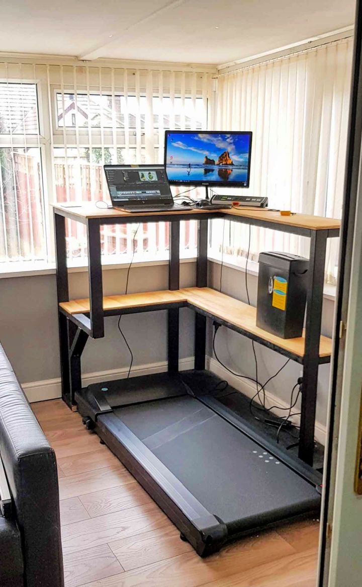 Corner-Style Treadmill Desk Plan