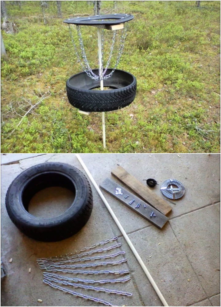 Making Frisbee Golf Basket Using Tire