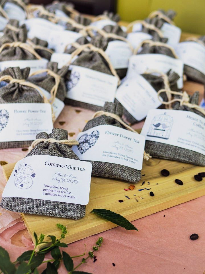 Easy Tea and Coffee Wedding Favors