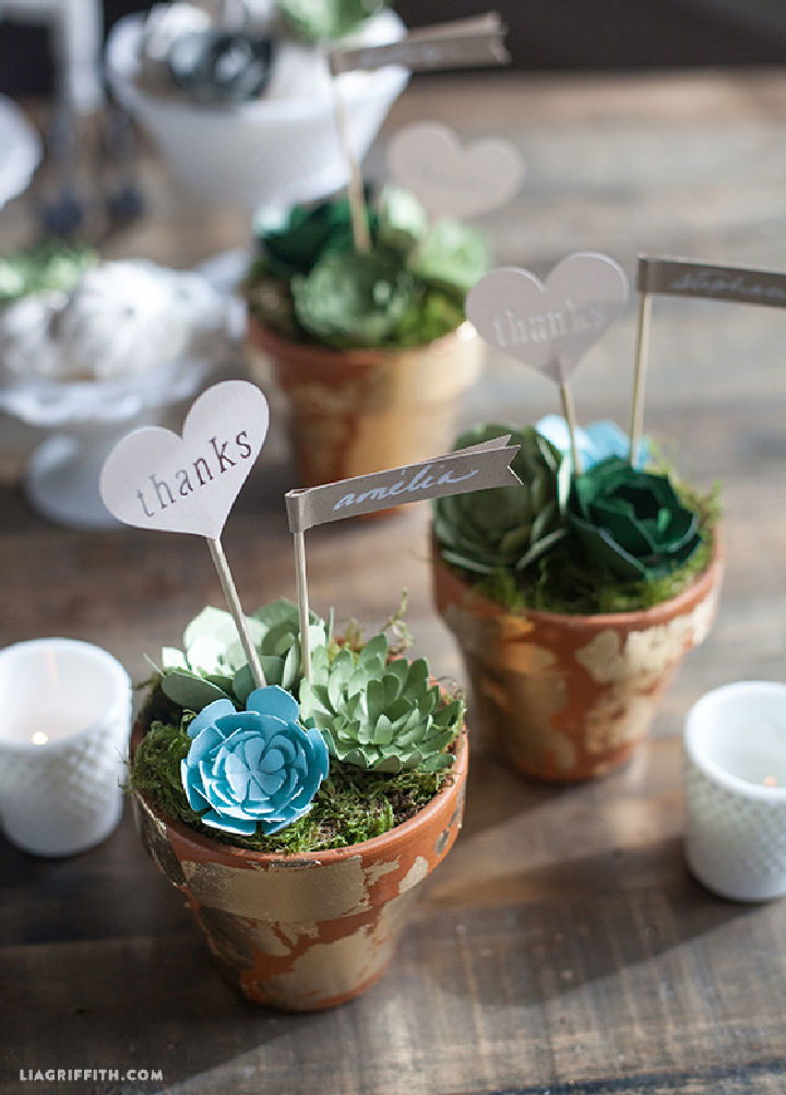 Paper Succulent Pots