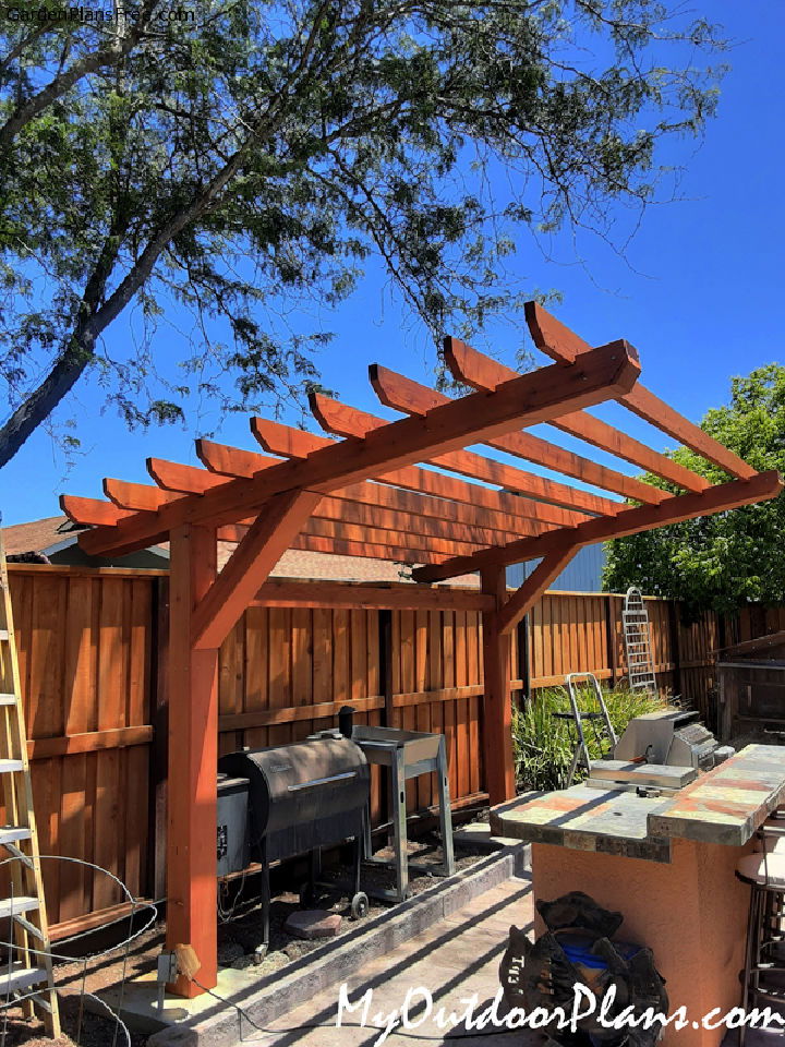 2 Post Cantilevered Pergola