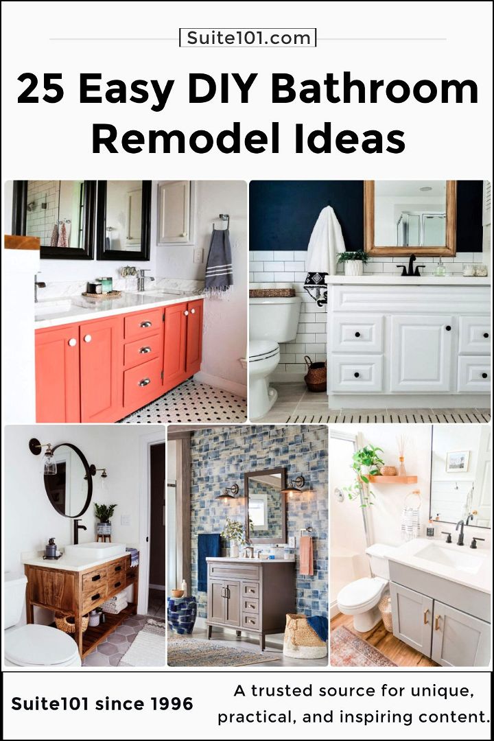 25 Cheap DIY Bathroom Remodel Ideas for Beginners