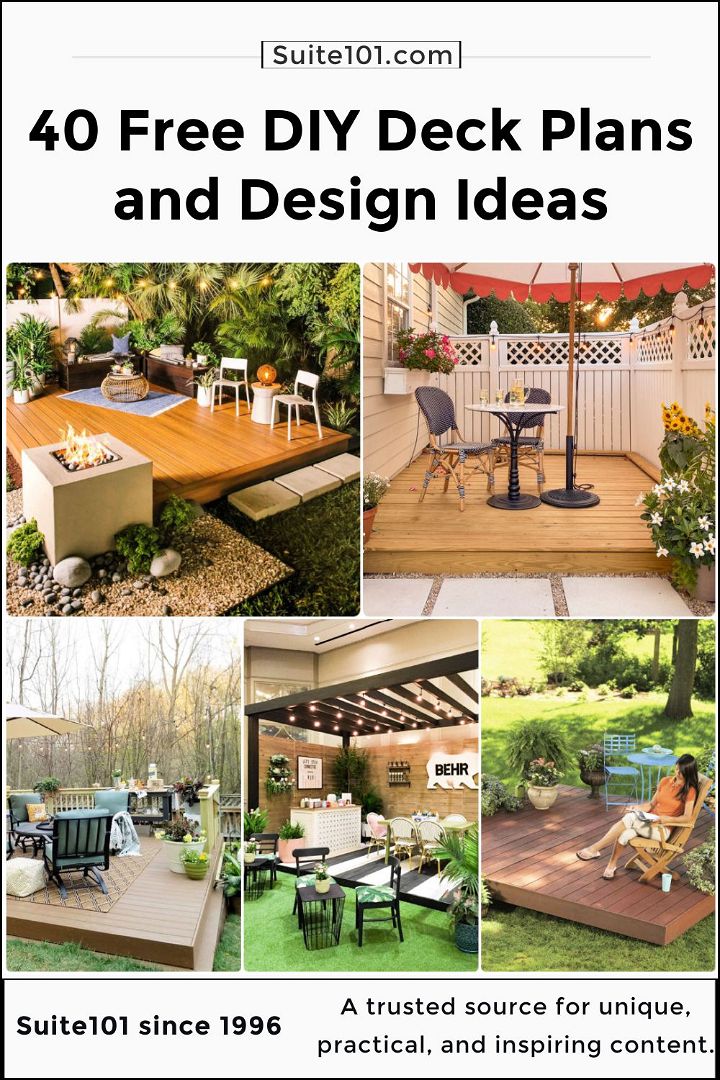 40 Free DIY Deck Plans and Design Ideas on a Budget
