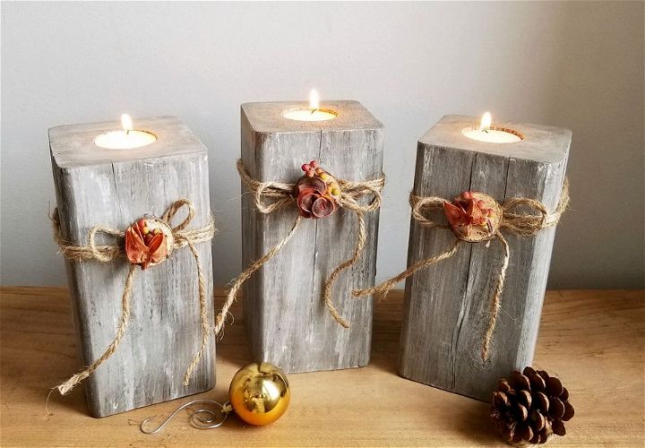 4x4 Wooden Candle Holders