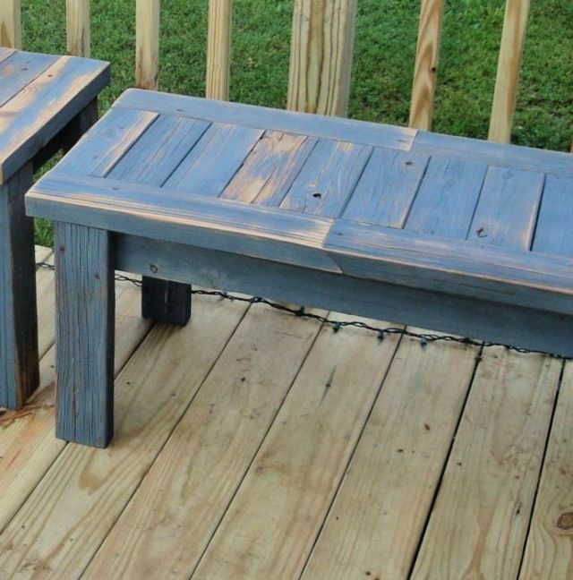 Bench Made from Reclaimed 2×4s
