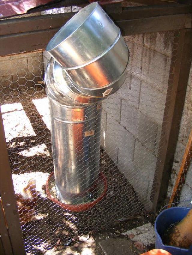 Chicken Feeder from Metal Air Duct