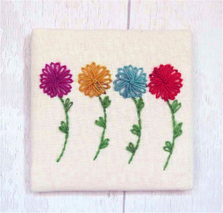 Chrysanthemum Flower Embroidery Pattern