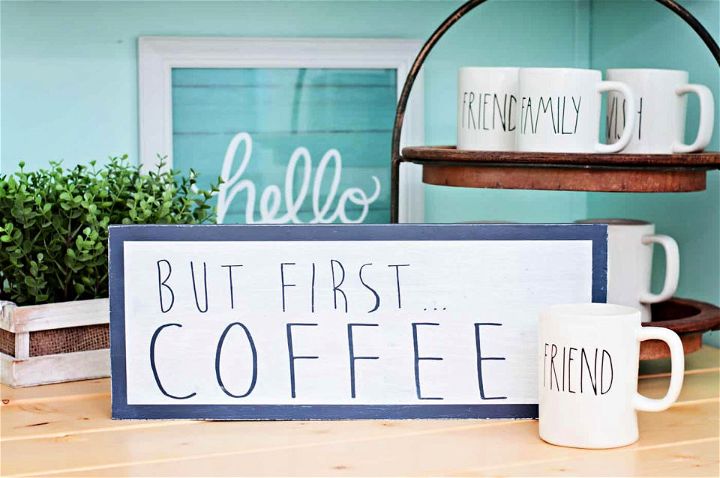 Coffee Bar Sign with Farmhouse Style
