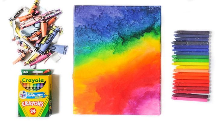 DIY Melting Crayons Artwork