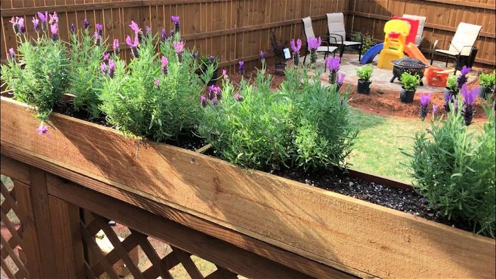 DIY Planter Box on Top of Fence