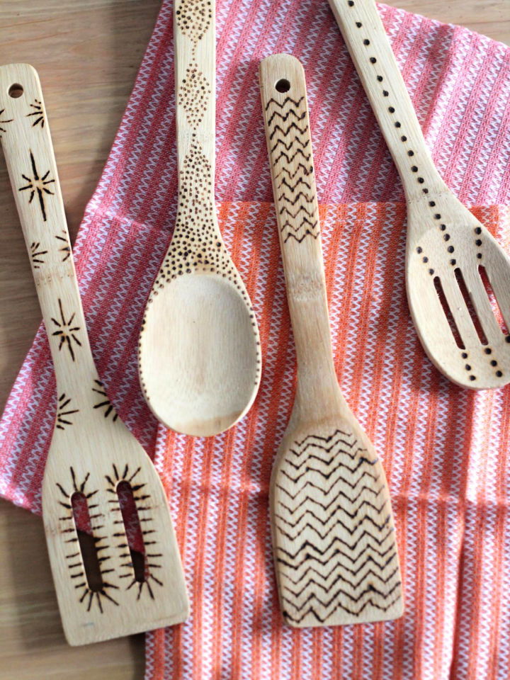 DIY Wood burned Utensils