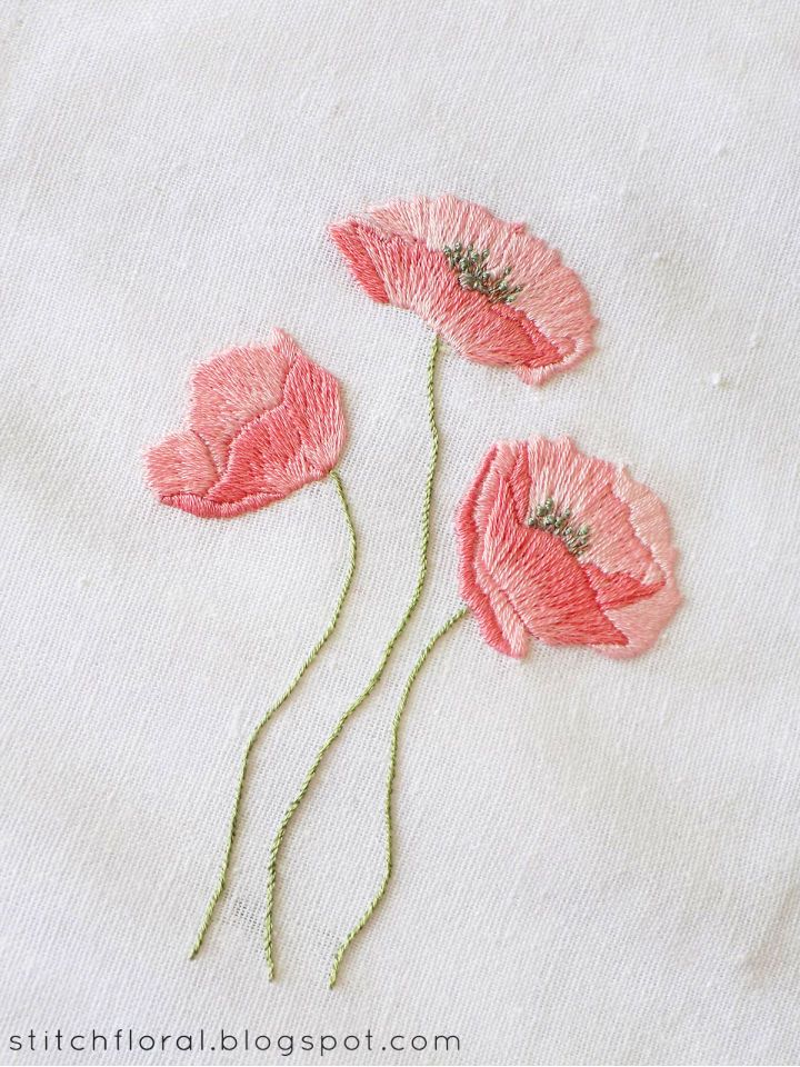 Dancing Poppies Hand Embroidery Pattern