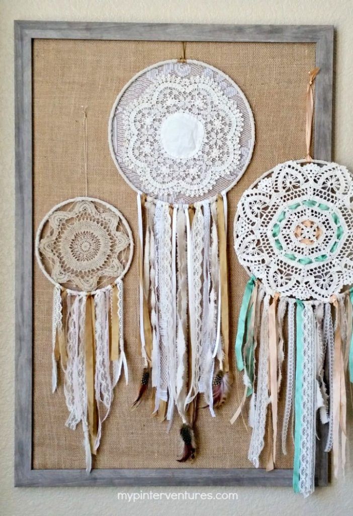 35 DIY Dream Catcher Ideas With Easy Instructions   Doily Bohemian Dreamcatcher 702x1024 