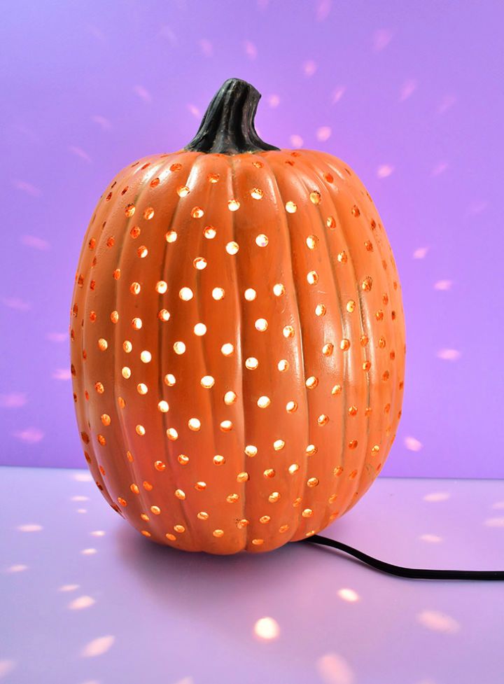 Drilled Pumpkin Light