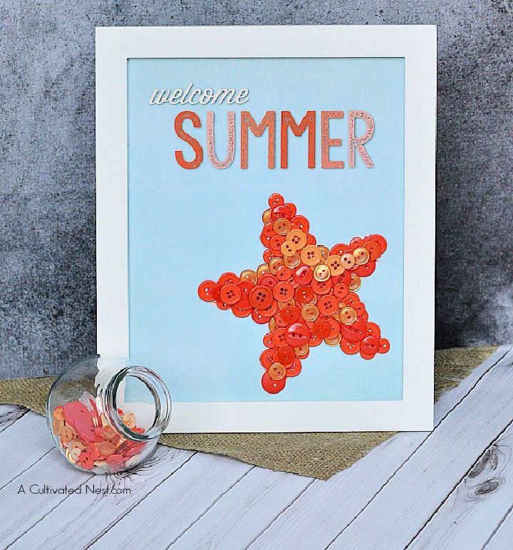 Easy Summer Button Starfish Craft