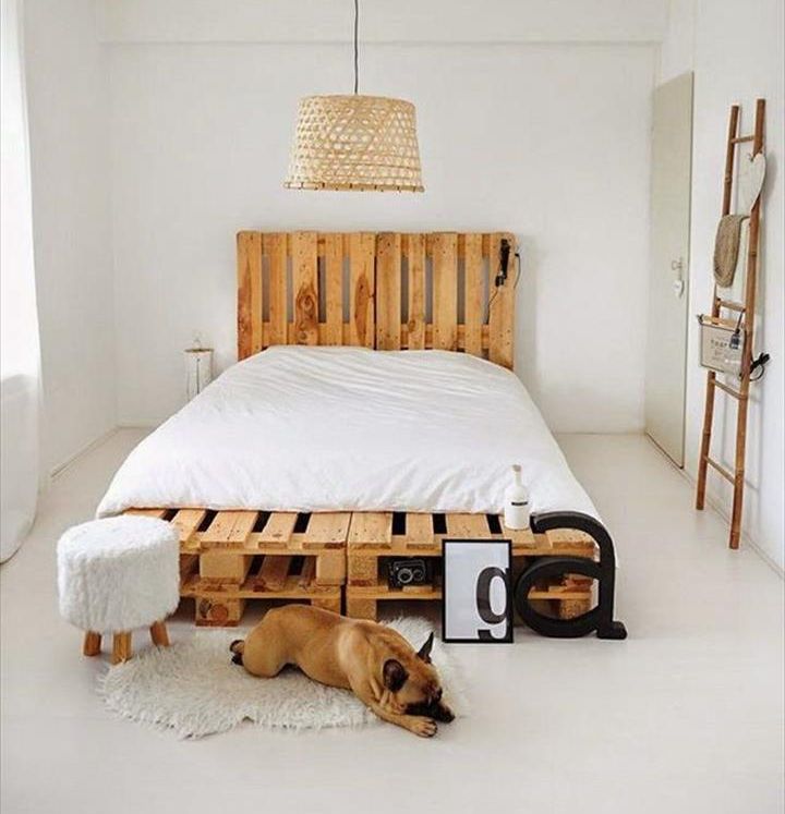 Easy Wood Pallet Bed Frame
