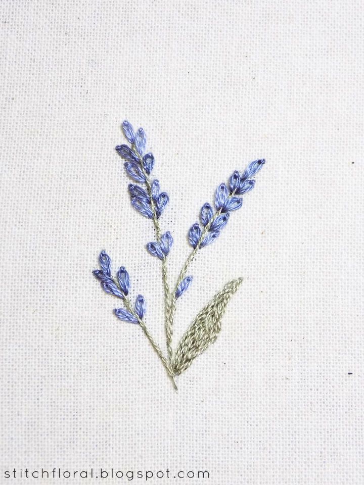 Embroidered Miniature Lavender