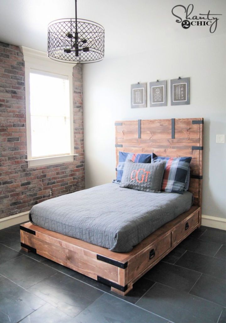 Full or Queen Size Storage Bed
