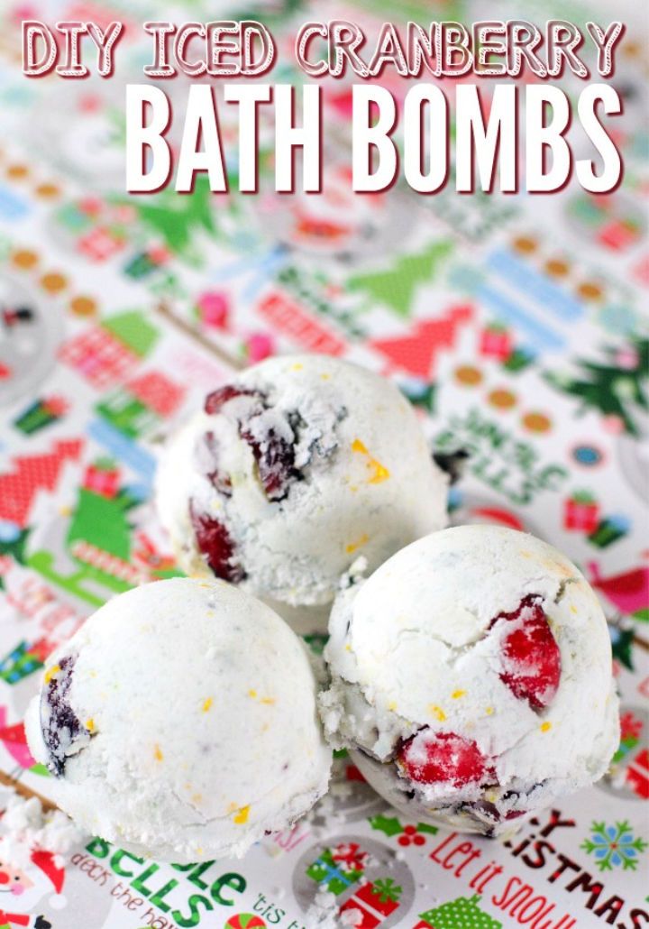 Iced Cranberry Bath Bombs