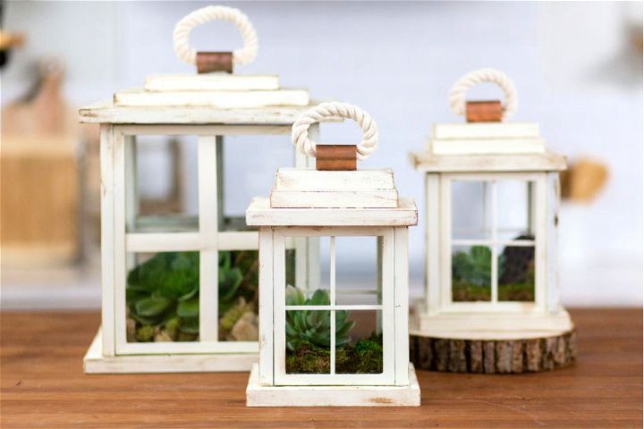 Lanterns from Dollar Store Picture Frames